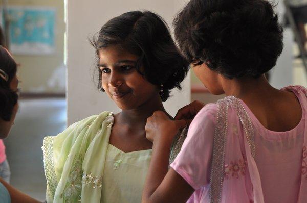 two indian girls from the Daughters of Destiny series on Netflix